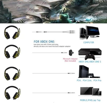 Novo Gaming Slušalke 3.5 mm Prikrivanje Profesionalni Stereo Head-mounted Slušalke za Računalnik, Telefon Igra za PS3 PS4 Xbox Stikalo
