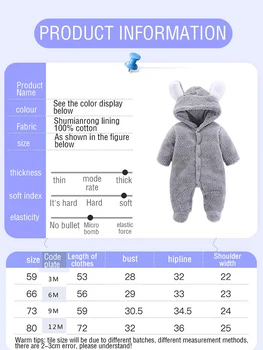 Novo Jeseni, Pozimi Toplo Trdna Srčkan Baby Bodysuits Otroška Oblačila Za Novorojenčka 0-2 Let