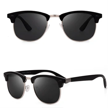 Novo polarizirana moška sončna očala UV400 kvadratnih pol kovinski okvir modne dame sončna očala blagovne znamke, modela očal vožnjo sončna očala