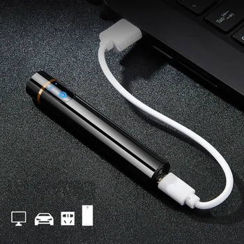 Novo vtičnico za Vžigalnik Kovinski USB Polnjenje Lažji za Polnjenje Električni Vžigalnik Windproof Visoko Kakovostnih Pripomočkov za Moške encendedor