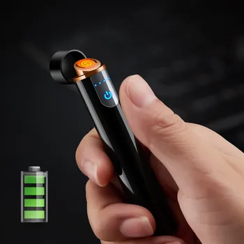 Novo vtičnico za Vžigalnik Kovinski USB Polnjenje Lažji za Polnjenje Električni Vžigalnik Windproof Visoko Kakovostnih Pripomočkov za Moške encendedor