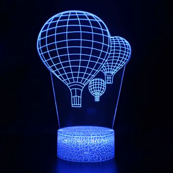 Noč LED Luči Novost 3D lučka Luštna Igrača Darilo 7 Barvo Abstraktni Umetnik Grafiko Risanke Vzdušje Lučka Za Otroke, Otroci Soba
