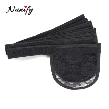 Nunify Black 5Pcs/Veliko Vrvico Čop Neto, zaradi Česar Čop Hairnet Nastavljiva Pasu Na Hrbtni Strani Tkanje Skp Glueless Lasuljo Skp