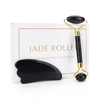 Obraza Masaža Roller Dvojne Glave Jade Stone Face Lift Roke Kože Telesa Sprostitev Hujšanje Lepota, Zdravje, Nega Kože Orodja