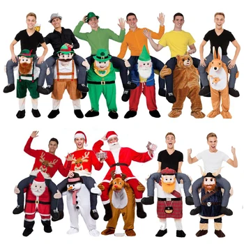 Odraslih Otrok Novost, ki se Vozi na Me Maskota, ki Nosijo Kostume Nazaj Zabavno Hlače Božično zabavo za noč Čarovnic Cosplay Oblačila Jahanje Igrače