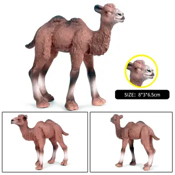 Oenux Simulacije Divje Puščavske Živali Bactrian Kamele Model figuric Visoke Kakovosti Trdna PVC Kamel, Živalske Figurice Otroci Igrače