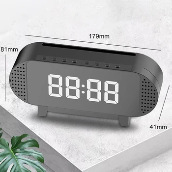 Ogledalo LED Budilka Multi FM Radio, Brezžični Bluetooth Predvajalnik Glasbe Elektronski Digitalni Tabela Ura z Dvojno Načinu Alarm darilo