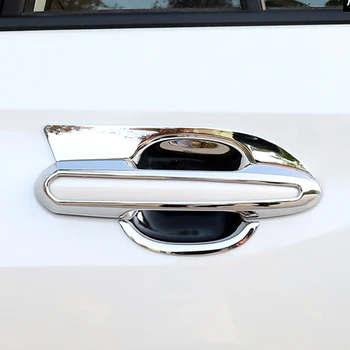 Ogljikovih Vlaken, Tiskani Za Toyota Rav4 RAV 4 2019 2020 Zunanje Strani Vrat Ročaj Kritje Oblikovanje Chrome Vrata Skledo Trim Okvir Ploščo