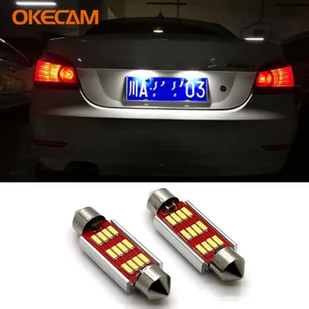 OKECAM 2x CANBUS Napak C5W 36mm Avto Festoon LED Žarnice registrske Tablice Luči Za BMW E46 E39 E36 E91 E92 E90 E53 E60 E65 E71