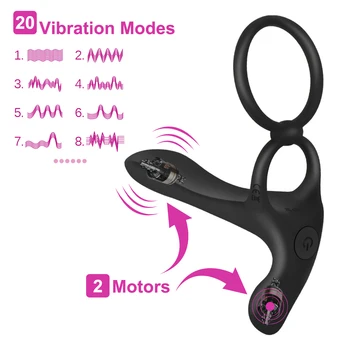OLO G-Spot Vibrator Vagine, Klitoris Stimulator Penis Prstan Petelin Obroč Zapozneli Izliv Adult Sex Igrače 20 Načinov Za Pare