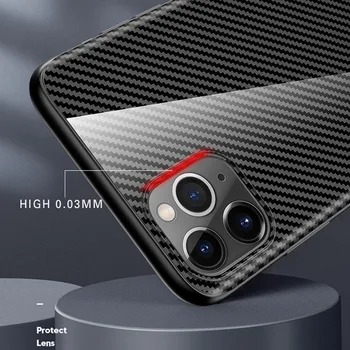 Omejena Izdaja Avto Ogljikovih Vlaken Primeru Telefon Za iPhone 11 Pro Max X XS XR 7 8 Plus SE 2 2020 luksuzni Shockproof zaščitni Pokrov