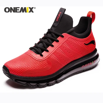 ONEMIX NOVI čevlji za moške zračne blazine visoki vrh šok absorpcije šport zavezat svetlobo na prostem hoja, tek športni copati ženske