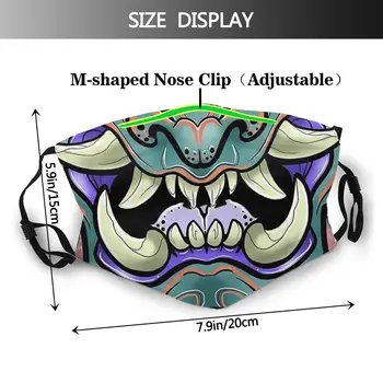 Oni Japonska Samurai Demon Varstvo je Smešno Masko Oni Obraz Stroj Tkanine Maske Z Filtri za Zaščito Respirator Žarilna