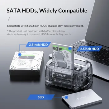 ORICO 2 Bay SATA na USB 3.1 HDD Docking Postaja Za 2.5