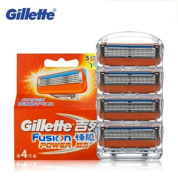 Original Gillette Fusion Power Električni Britev Za Britje, Britvice Za Britje, Britvico Za Britje Rezila Britev Brivnik Britje 4 Kos