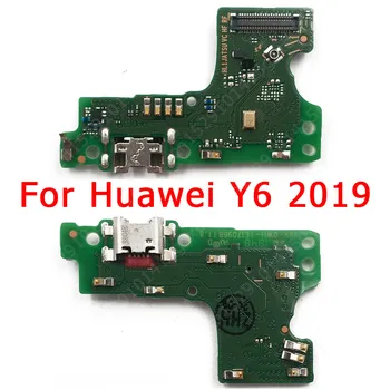 Original USB Charge Odbor za Huawei Y6 Prime 2019 Polnjenje Vrata Dock Priključek Flex Kabel Nadomestni Rezervni Deli