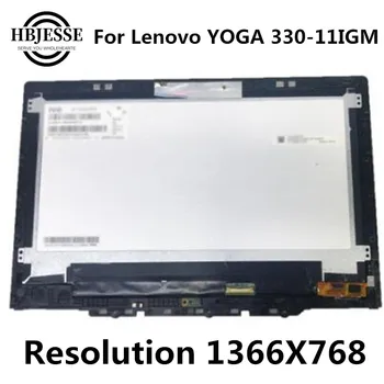 Original Za Lenovo YOGA 330-11IGM 81A6 joga 330-11 joga 330-11igm LCD-Zaslon, Zaslon na Dotik, Računalnike Montaža z Okvirjem