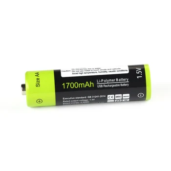 Original ZNTER 10pcs 1,5 V AA 1700mAh Baterija za Polnjenje USB Polnjenje Litij-Baterry Napolnjena Z Micro USB Kabel Padec ladijskega prometa