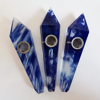 Originalni kamen poliran modra kristal cevi umetno kristalno taljenje cevi 2 filter +1 čopič