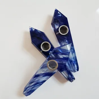 Originalni kamen poliran modra kristal cevi umetno kristalno taljenje cevi 2 filter +1 čopič