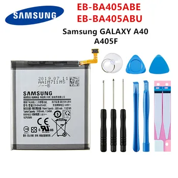 Originalni SAMSUNG EB-BA405ABE EB-BA405ABU 3100mAh baterija Za SAMSUNG Galaxy A40 2019 SM-A405FM/DS A405FN/DS GH82-19582A+Orodja