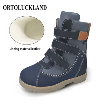 Ortoluckland Microleather Čevlji, Ortopedski Čevlji Zimski Škornji Za Otroke Fantje Dekleta Martin Roza Črni Čevlji Za Otroke Ortopedije