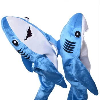 Otroci Jumpsuit Cosplay Kostum Kugurumi Shark Fazi Oblačila pustna noč Čarovnic, Božič Rekviziti Onesies za Odrasle Jumpsuit