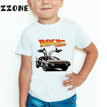 Otroci Nazaj v Prihodnost Delorean DMC T shirt Fantje Dekleta Kratek Rokav Poletje Vrhovi Otroci, Moda, Športna Oblačila