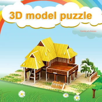 Otroci Risanka DIY Igrače 3D sestavljanke Igre Lutke Apartma Lutka Hiša Pohištvo Izobraževalne Igrače Za otroke, Fantje igrače Darilo