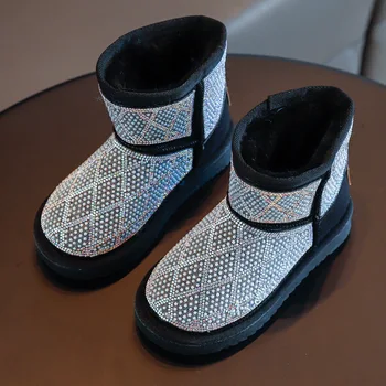 Otroci Sneg Škornji 2020 Pozimi Za Dekle Modni Škornji Otrok Bleščice Baby čevlji blagovne Znamke Gleženj Škornji Toddlers Toplo Čevlji PY-SNB-030