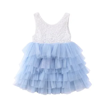 Otrok Baby Girl Oblačenja Stranka Princesa Obleko Formalno Mozaik Obleke Til Tutu Čipke Obleko Backless