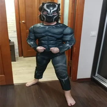 Otrok Black Panther Cosplay Kostum Državljanske Vojne Kapetan Božič Vlogo Igra Super Junak Halloween Party Dress Up Dres