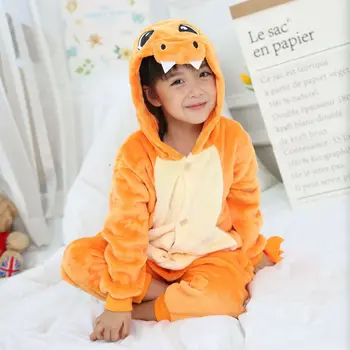 Otrok Charmander Pajama Fant, Fant, Dekle Anime Splošno Leopard Pijama Onesie Onepiece Baby Živali Sleepwear Cosplay