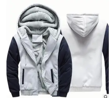 Ouma Novo Plus Žamet Debele Prikrivanje Pulover Moške korejski Slim Mladi Hooded Šport Toplo Jakno Velikosti