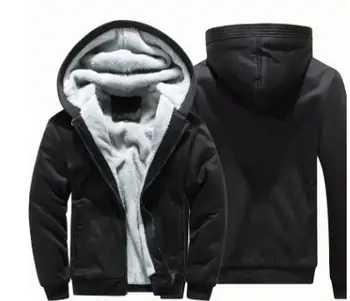 Ouma Novo Plus Žamet Debele Prikrivanje Pulover Moške korejski Slim Mladi Hooded Šport Toplo Jakno Velikosti