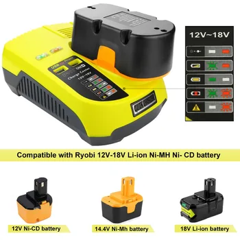 P117 Polnilec za Baterije Zamenjava za 12-18V NI-CD in NI-MH baterija Li-ion Baterija za Ryobi Električni Izvijač, električno Orodje pribor