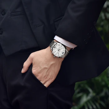 PAGANI DESIGN Luksuzne blagovne Znamke Kronograf Poslovnih Ure Moški Nepremočljiva 30 m Japonski Kvarčni Gibanje Watch Ura Moških reloj hombre