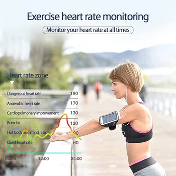 Pametna Zapestnica kisika v Krvi, Monitor Fitnes Tracker Zapestnica Pametno Gledati Srčnega utripa Moda Smart Band Pazi Za zdravje