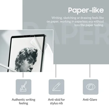 Papir Kot Zaščitnik Zaslon Film Mat PET Anti Glare Slikarstvo Za Microsoft Surface Pro 3 4 5 6 Gredo Knjiga 1 2 13.5 15 cm