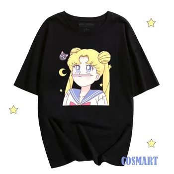 [Park] Anime Sailor Moon Mornar, Cosplay Kostum majica Bombaž T-shirt Poletje Unisex Tee Vrh