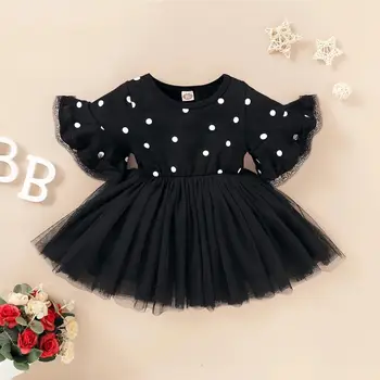 PatPat 2020 Novo Poletje in Pomlad Baby Toddler Čipke Dekor, ki se Nizajo Tutu Obleke Baby Girl Obleke