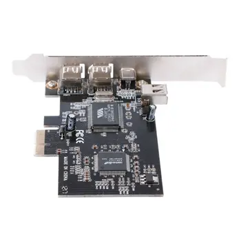 PCI-e 1X IEEE 1394A 4 Vrata(3+1) Firewire Sim Adapter 6-4 Pin Kabel Za Namizni RAČUNALNIK