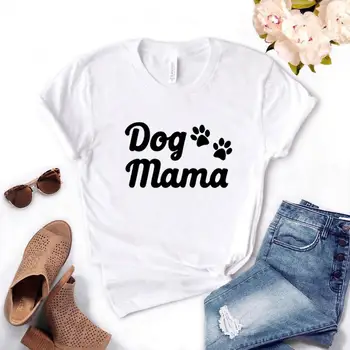 Pes Mama šapa Tiskanja Ženske Tshirts Bombaž Priložnostne Smešno Majica s kratkimi rokavi Za Lady Yong Dekle Top Tee Hipster 6 Barvo NA-911