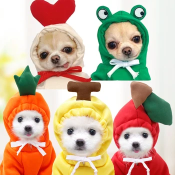 Pet Hoodie Obleke Dekorativni Kuža Kostum Festival Doggy Dog Oblačila Oblačila Pribor Toplo Zimo Francoski Buldog Srčkan