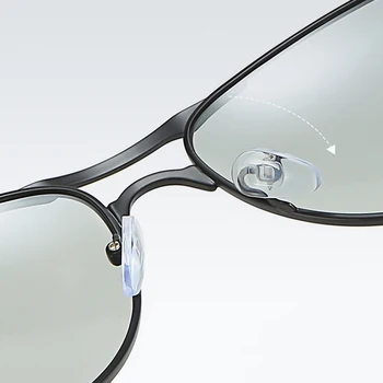 Photochromic sončna Očala z Polarizirana Leče za sončna Očala za Moške Vožnje Prehod Leče, sončna Očala Kovinski Prostem Anti-UV Debelo