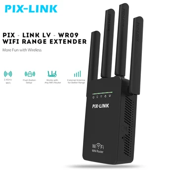 PIXLINK Mini WiFi Vmesnik / Usmerjevalnik / Dostopno Točko Wi-Fi Območje Podaljšek s 4 Zunanje Antene WPS Zaščite EU/ZDA/velika britanija/AU Plug