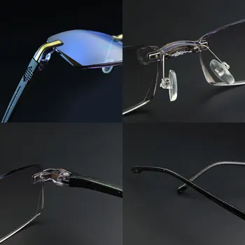 Plastični Jasno Obravnavi Očala brez okvirjev za Računalnik Moški Ženske Anti Blue Ray moška Očala Daljnovidno+1 1.5 2.0 2.5 3.0 3.5 4