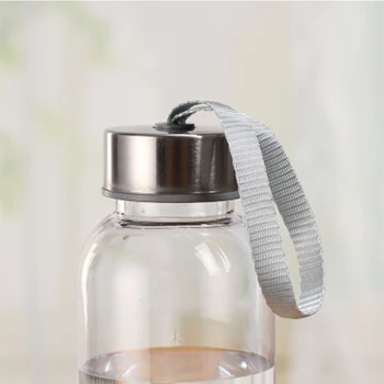 Plastični Prozorni Krog Prenosni Vodnih Steklenice na Prostem Pohodništvo Joga Izposoja Športne Potovanja Prevoz za Steklenico Vode Drinkware