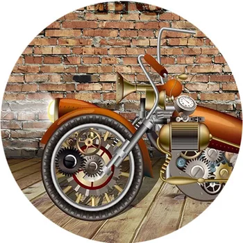 Po meri Foto Ozadje Retro 3D Stereo Motocikel Zid Zidana Restavraciji Cafe v Ozadju Stene Dekor De Papel Parede Fresco