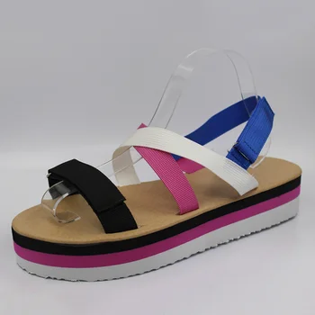 Poletje Platformo Pete Ženske Sandale Najlon Kavljem&Zanke Open Toe Priložnostne Moda Za Prosti Čas Ženski Plaži, Dame Čevlji Zapatos De Mujer